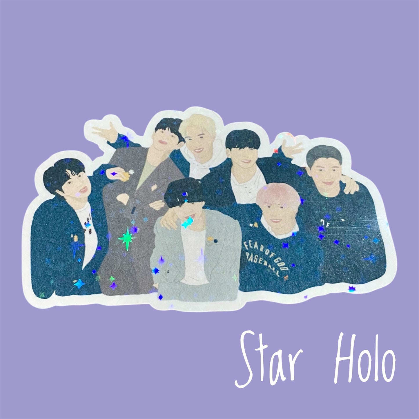 PTD Era OT7 Group Diecut Sticker