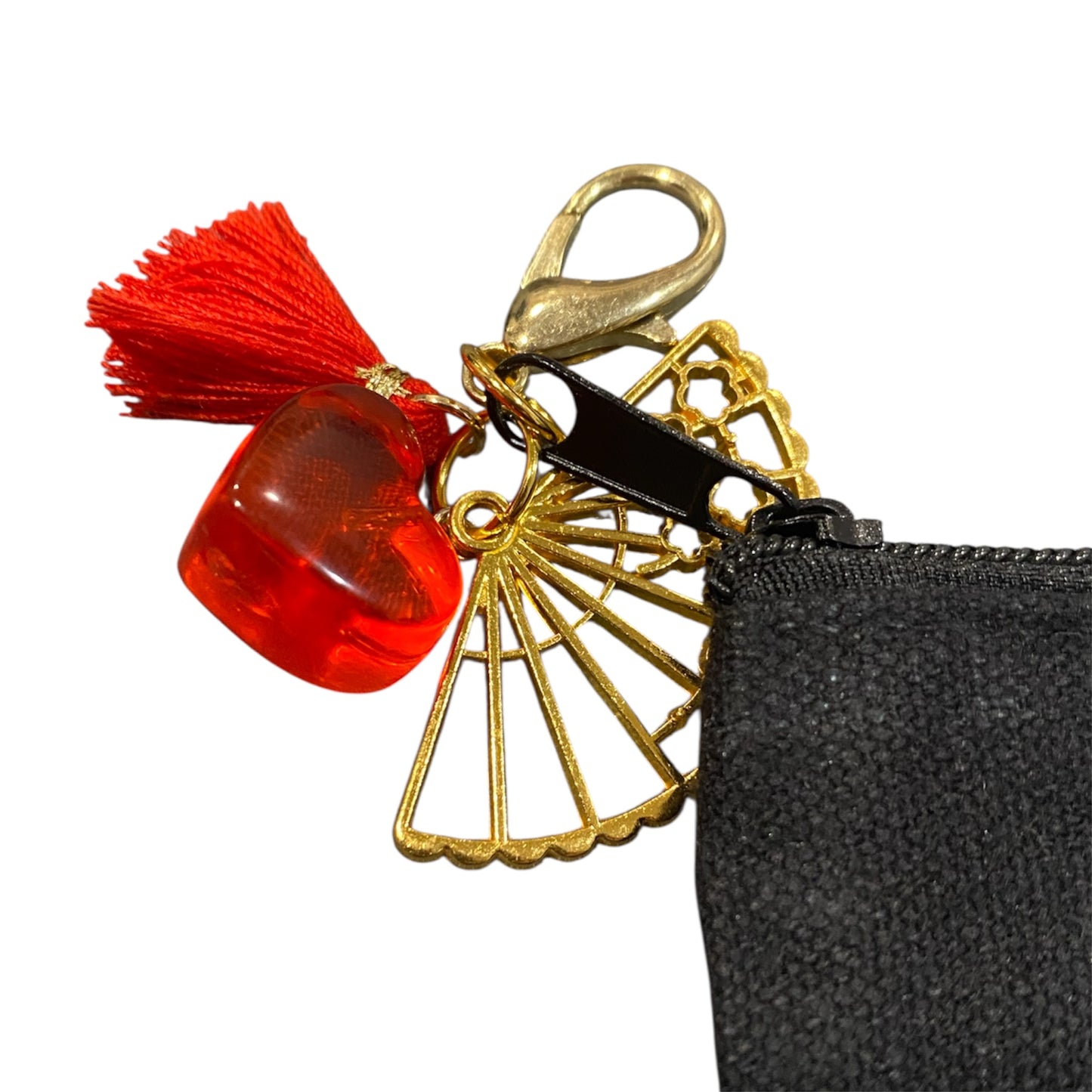 Limited Edition OT7 Comeback Inspired Minimalist Cosmetic/Pencil Pouch: Red Heart Charm Zipper Pull